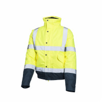 Work jacket FLASH HV Bomber Yellow/Navy, L size