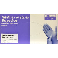 Nitrile disposable gloves, 8/M, 100pcs