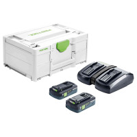 Battery packs and charger set SYS 18V 2x4,0/TCL 6 DUO