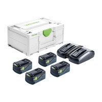 Battery packs and charger set SYS 18V 4x5,0/TCL 6 DUO