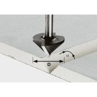 Plasterboard V-groove cutter HW S8 D32/90°