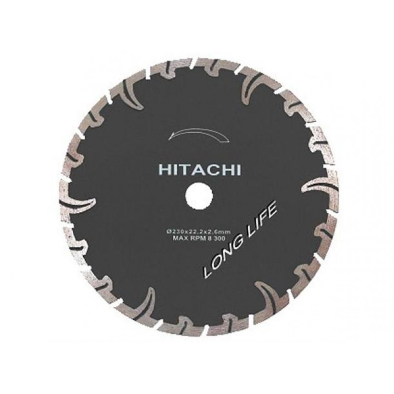 Dimanta disks betona griešanai Hitachi Long Life D230x2,6x8x22,2mm