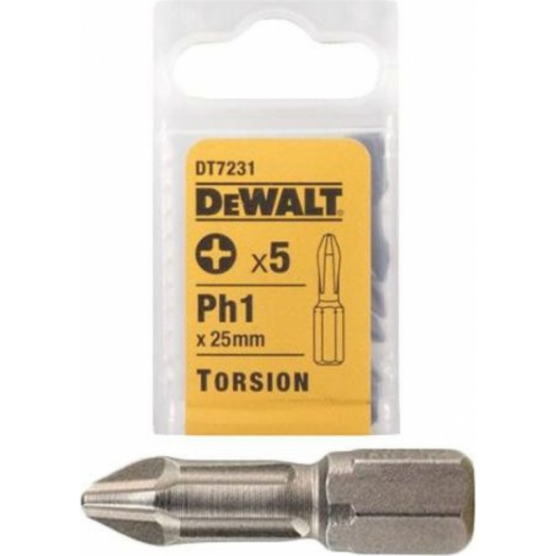 Dewalt 25mm Torsion uzgalis Phillips Ph1 x 5
