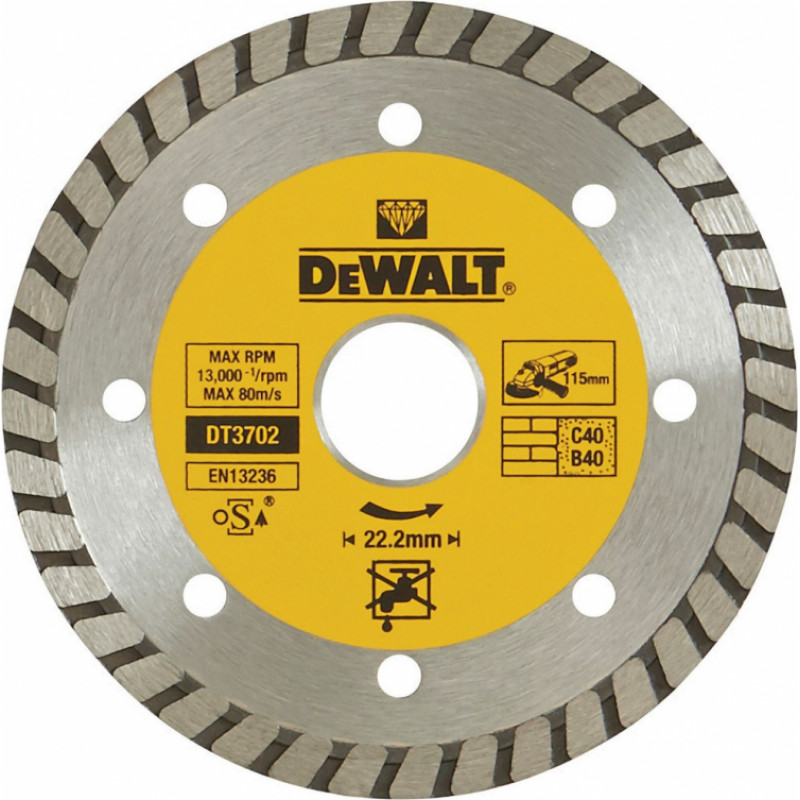 Dewalt Dimanta griešanas disks TURBO, d115 mm