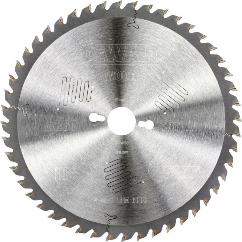 Zāģripa DeWalt 260mmx30mm 48T