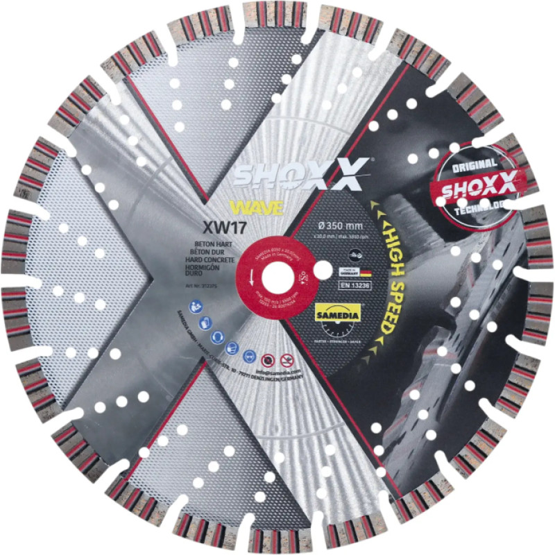 Samedia Dimanta griešanas disks SHOXX XW17 350x25.4 mm. SAMEDIA