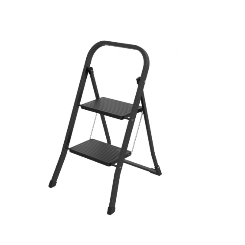 Drabest Tērauda kāpnes DRABEST Minifero - 2 pakāpieni - PRO - melnas, 150 kg