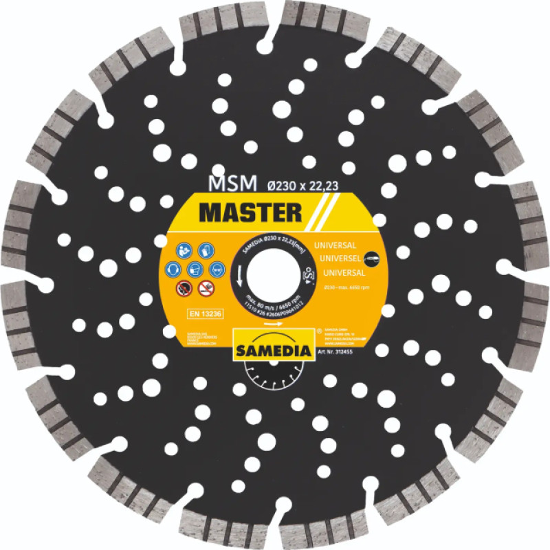 Samedia Dimanta griešanas disks 230x22,23 mm. MSM SDE FINISHED,  SAMEDIA