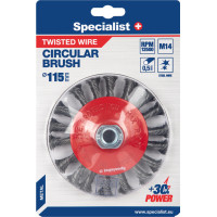 Specialist+ Vielinis šlifavimo diskas, suktos vielos 115 mm. M14, SPECIALIST +