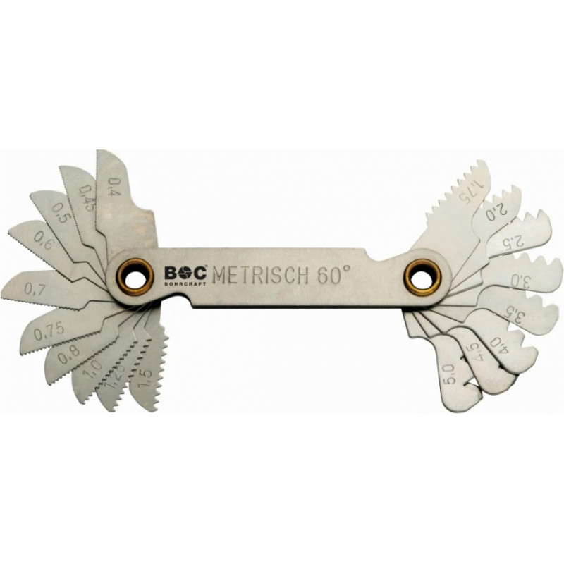 Bohrcraft Vītnes mērītājs BOHRCRAFT 28 loksnes (BSW) WW 55° 4–62