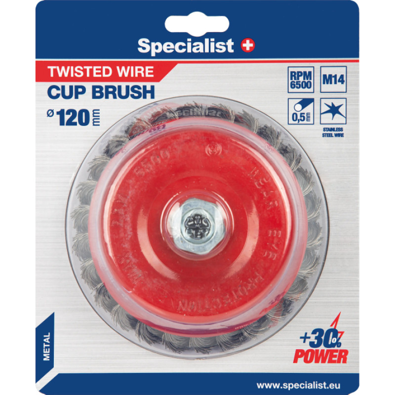 Specialist+ Vielinis šlifavimo diskas, tiesios vielos, su koteliu 50 mm.  SPECIALIST +