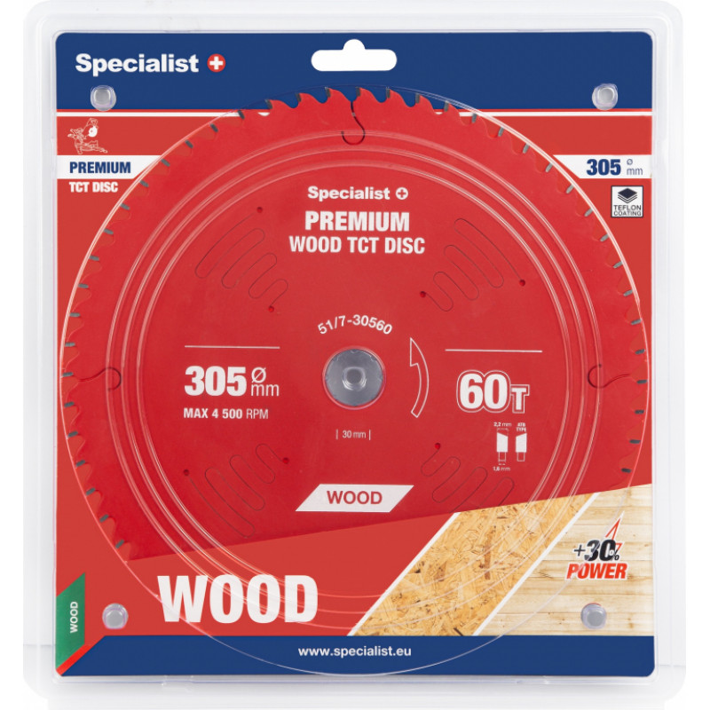 Specialist+ griešanas disks Wood 305x60Tx30mm