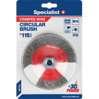 Specialist+ Vielinis šlifavimo diskas, tiesios vielos, su koteliu 100 mm.  SPECIALIST +