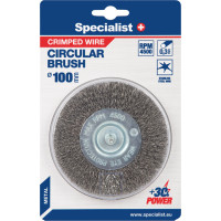 Specialist+ Vielinis šlifavimo diskas, tiesios vielos, su koteliu 100 mm.  SPECIALIST +