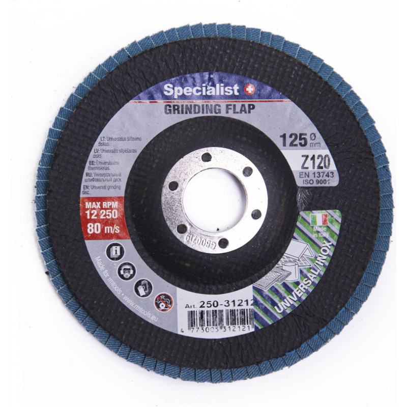 Specialist+ Vēdekļveida slīpēšanas disks 125 ZK120