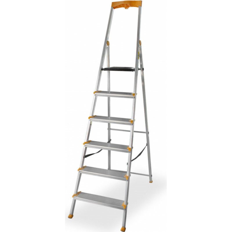 Drabest Vienpusējas alumīnija kāpnes Drabest MAX, 6 pakāpieni, 150 kg