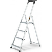 Drabest Mājas kāpnes HOME DRABEST ALD7 vienpusējas ar plauktu, 7 pakāpieni, melnas