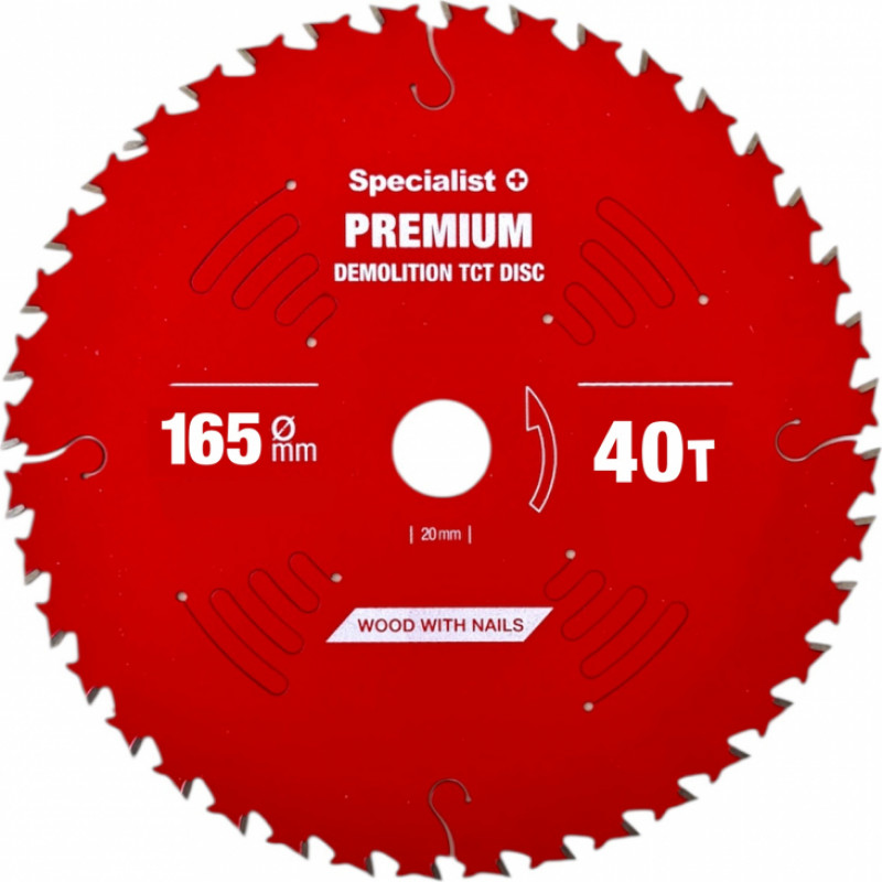 Specialist+ griešanas disks Demolition 165x40Tx20mm