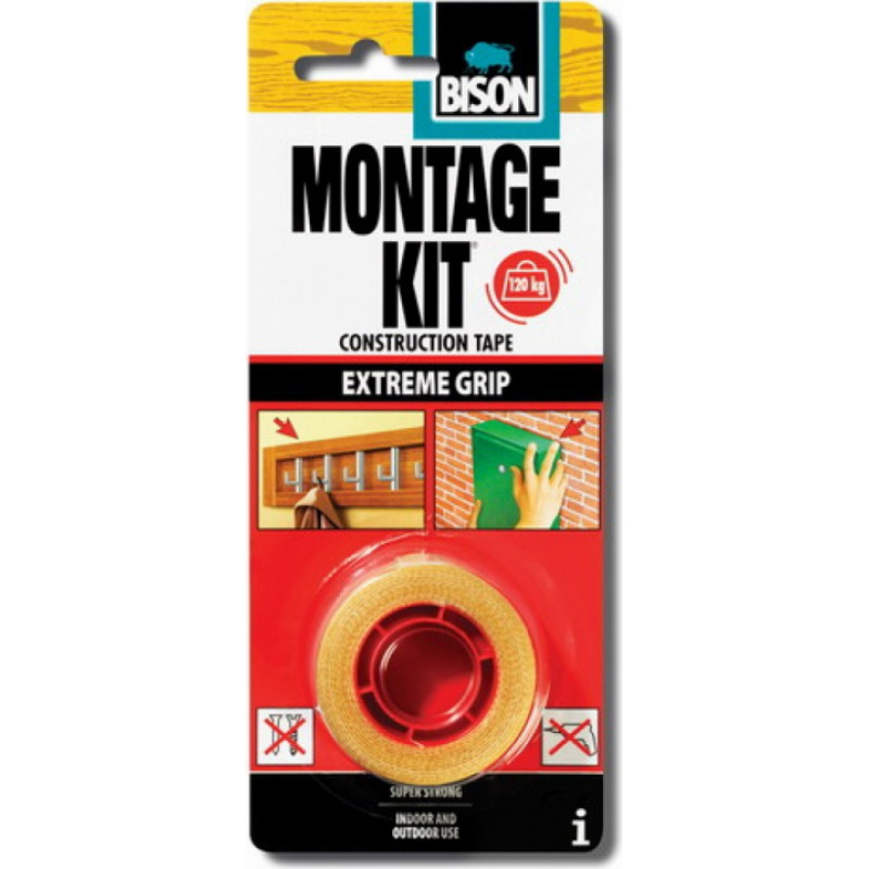 Bison Līmlente Montage Kit Extreme Grip Tape