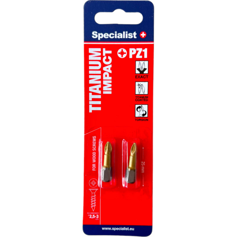 Specialist+ sprausla TITANIUM PZ1 25 mm. 2 gab.