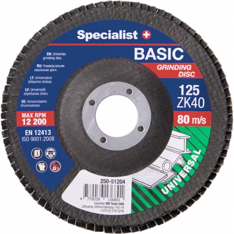 Specialist+ Lapiņu slīpēšanas disks Specialist BASIC 125 ZK40