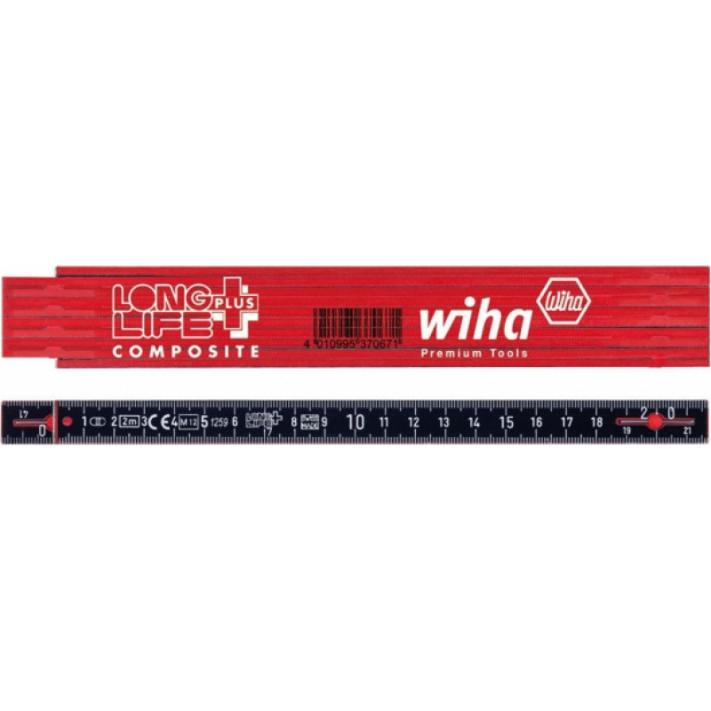 Wiha Salokāms stiklšķiedras lineāls WIHA Longlife Plus Composite (2 m, 10 segmenti)