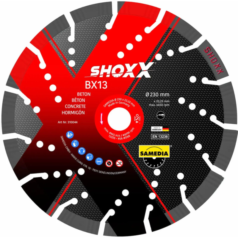Samedia Dimanta griešanas disks SHOXX BX13 350x20 mm. SAMEDIA