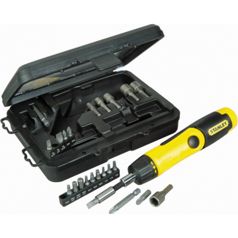 Stanley Skrūvgriežu uzgaļu komplekts (21 gab.+rokturis)