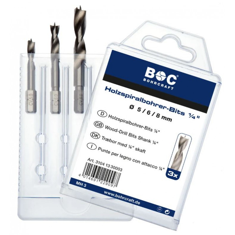 Bohrcraft Koksnes urbjmašīnu komplekts ¼