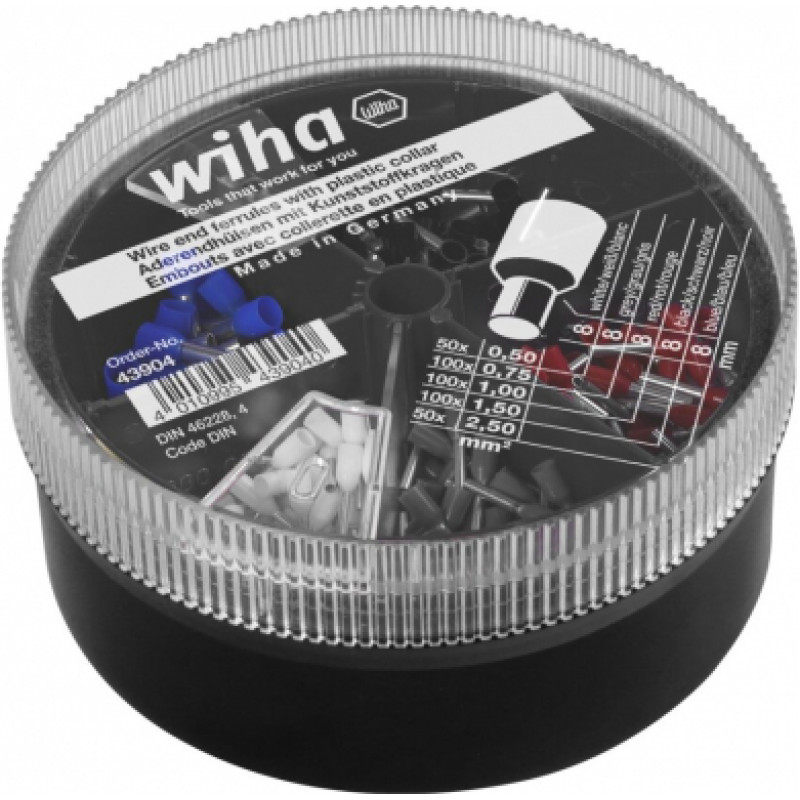 Wiha Sprauslas ar plastmasas uzmavu serdeņa aizvēršanai, komplekts (0.25-2.50mm, 40 gab.) WIHA