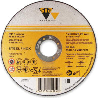 8913 siacut standard cutting disc D125/1x1,0x22,2 Inox/stainless steel